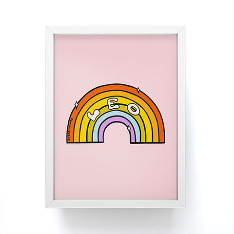 Doodle By Meg Leo Rainbow Framed Mini Art Print