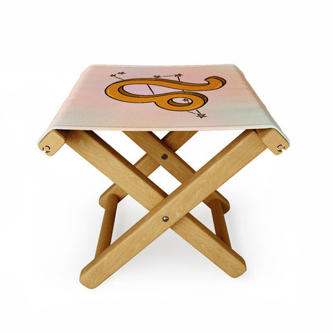 Doodle By Meg Leo Symbol Folding Stool