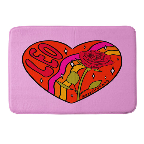 Doodle By Meg Leo Valentine Memory Foam Bath Mat