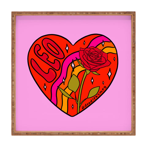 Doodle By Meg Leo Valentine Square Tray