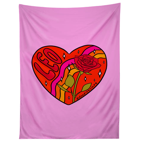 Doodle By Meg Leo Valentine Tapestry