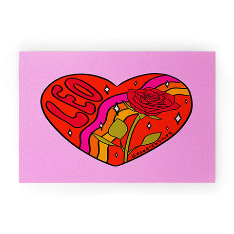 Doodle By Meg Leo Valentine Welcome Mat