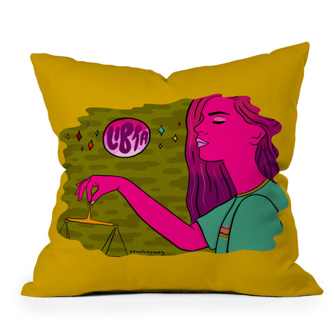 Doodle By Meg Libra Babe Throw Pillow