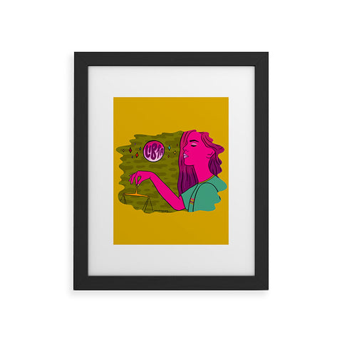 Doodle By Meg Libra Babe Framed Art Print