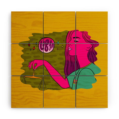 Doodle By Meg Libra Babe Wood Wall Mural