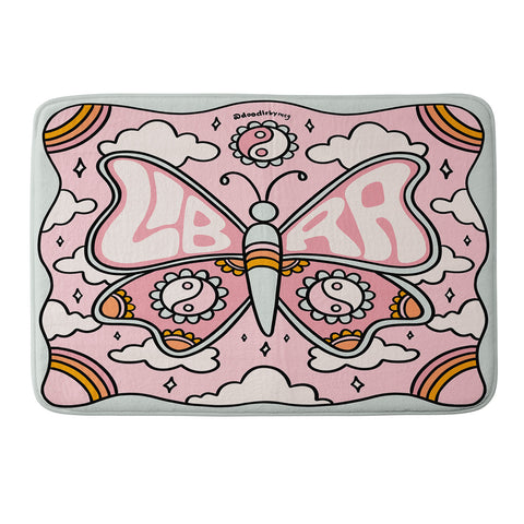 Doodle By Meg Libra Butterfly Memory Foam Bath Mat