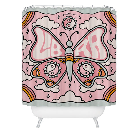 Doodle By Meg Libra Butterfly Shower Curtain