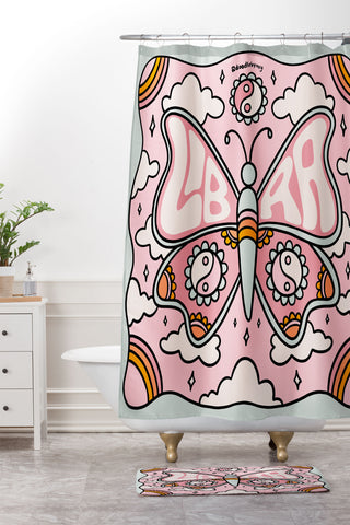 Doodle By Meg Libra Butterfly Shower Curtain And Mat