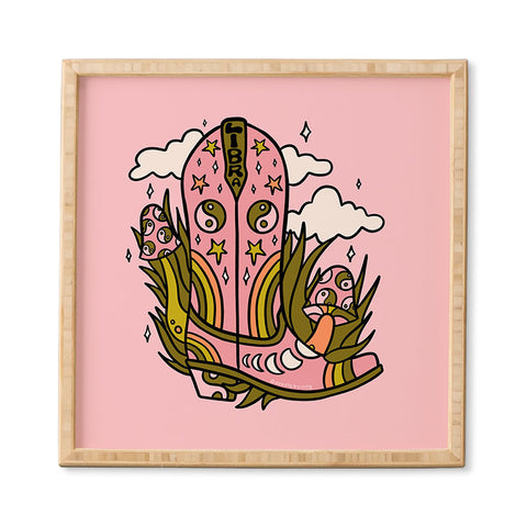 Doodle By Meg Libra Cowboy Boot Framed Wall Art