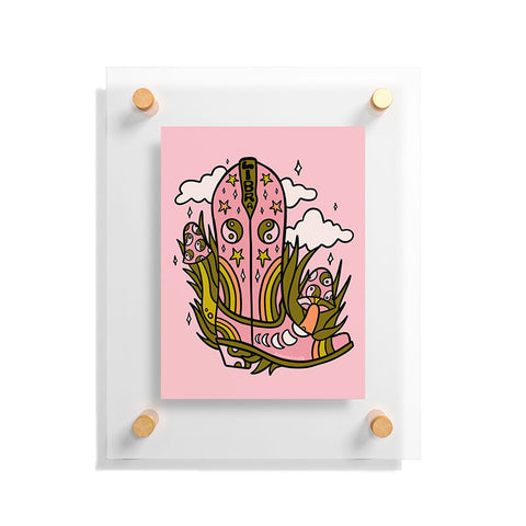 Doodle By Meg Libra Cowboy Boot Floating Acrylic Print