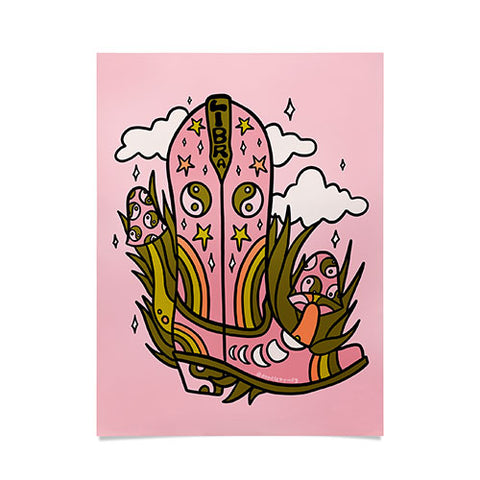 Doodle By Meg Libra Cowboy Boot Poster