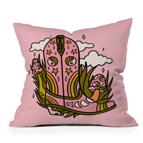 Doodle By Meg Libra Cowboy Boot Throw Pillow