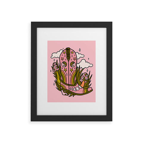 Doodle By Meg Libra Cowboy Boot Framed Art Print