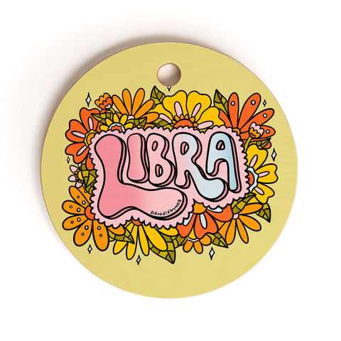Doodle By Meg Libra Flowers Cutting Board Round