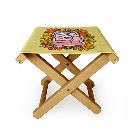 Doodle By Meg Libra Flowers Folding Stool