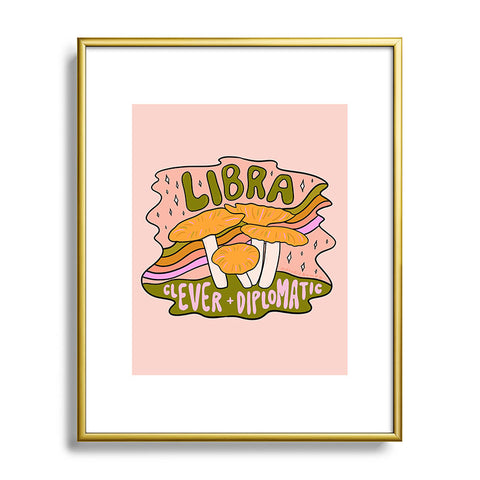 Doodle By Meg Libra Mushroom Metal Framed Art Print