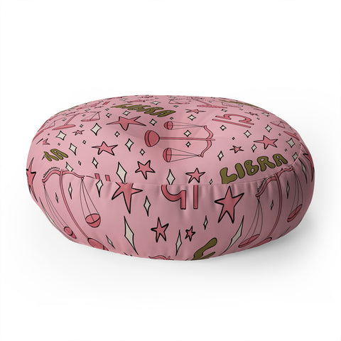 Doodle By Meg Libra Print Floor Pillow Round