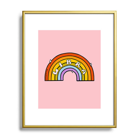 Doodle By Meg Libra Rainbow Metal Framed Art Print