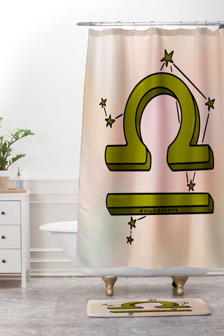 Doodle By Meg Libra Symbol Shower Curtain And Mat
