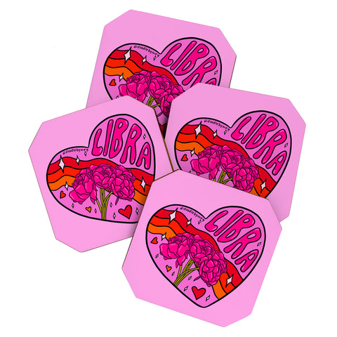 Doodle By Meg Libra Valentine Coaster Set