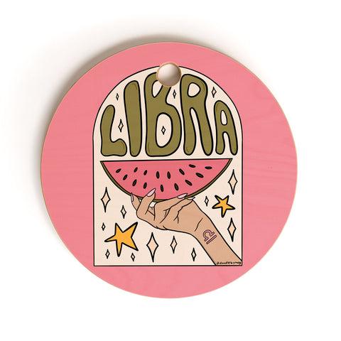 Doodle By Meg Libra Watermelon Cutting Board Round
