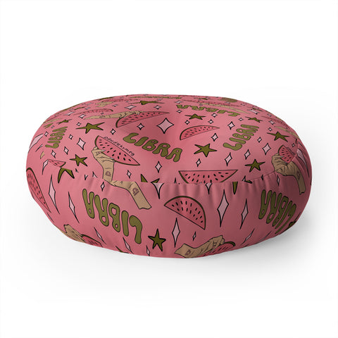 Doodle By Meg Libra Watermelon Print Floor Pillow Round