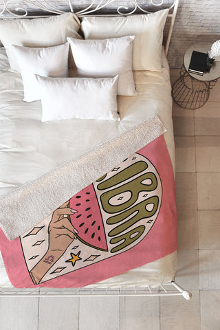 Doodle By Meg Libra Watermelon Fleece Throw Blanket