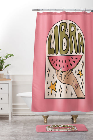 Doodle By Meg Libra Watermelon Shower Curtain And Mat