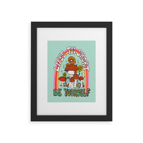 Doodle By Meg Lifes Too Short Framed Art Print