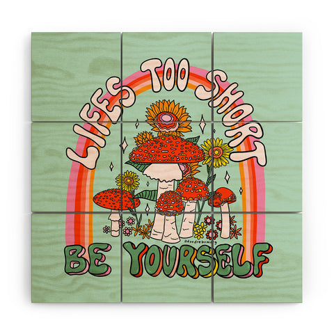 Doodle By Meg Lifes Too Short Wood Wall Mural