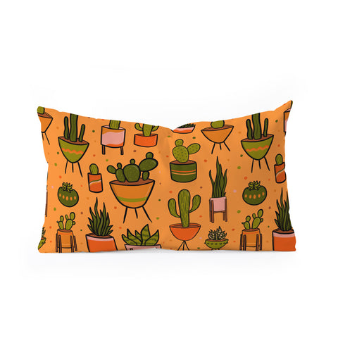 Doodle By Meg Modern Cactus Oblong Throw Pillow