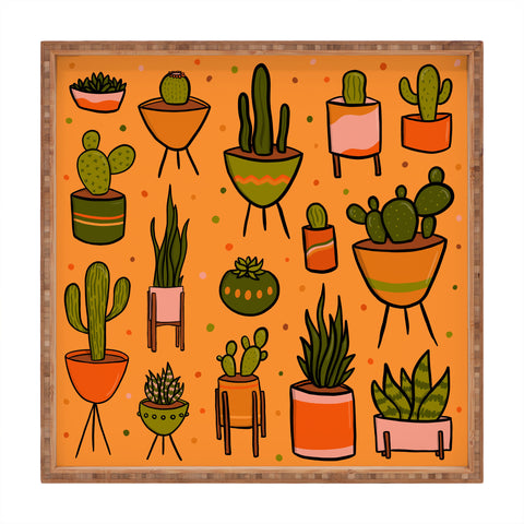 Doodle By Meg Modern Cactus Square Tray