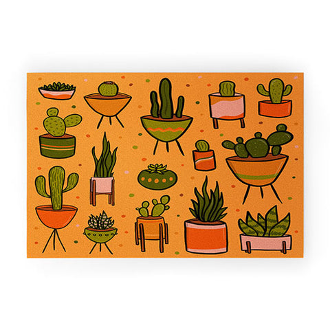 Doodle By Meg Modern Cactus Welcome Mat