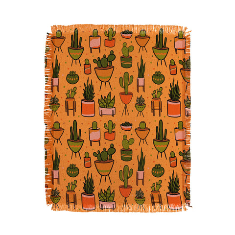 Doodle By Meg Modern Cactus Throw Blanket