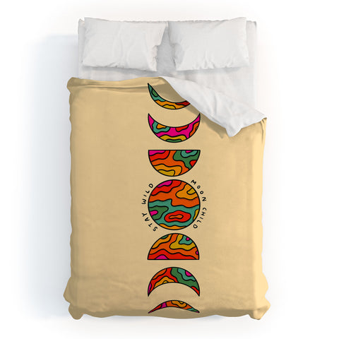 Doodle By Meg Moon Phases I Duvet Cover