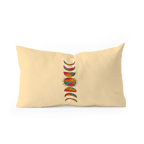 Doodle By Meg Moon Phases I Oblong Throw Pillow