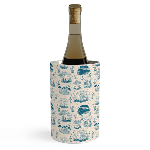Doodle By Meg Mushroom Toile in Blue Wine Chiller