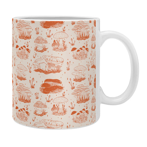 Doodle By Meg Mushroom Toile in Orange Coffee Mug