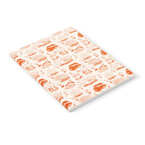 Doodle By Meg Mushroom Toile in Orange Notebook