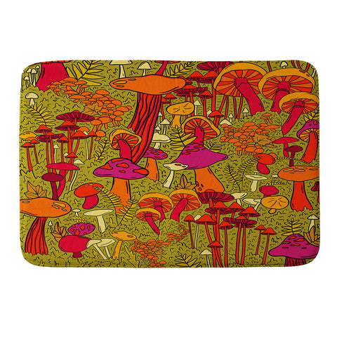 Doodle By Meg Mushrooms in the Forest Memory Foam Bath Mat