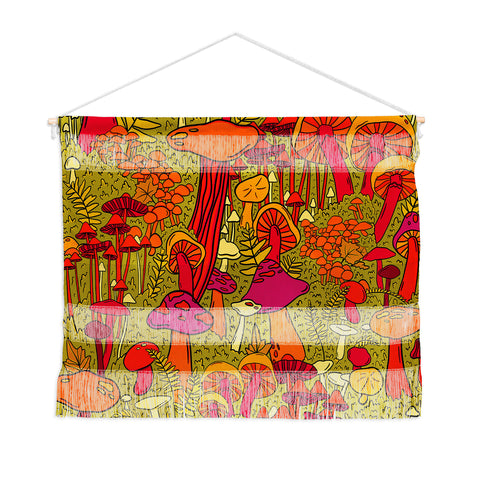 Doodle By Meg Mushrooms in the Forest Wall Hanging Landscape