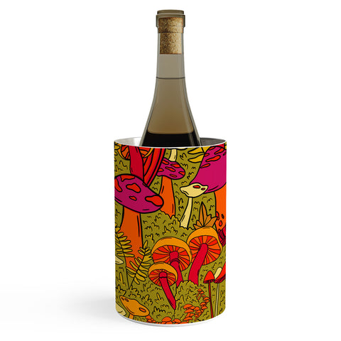 Doodle By Meg Mushrooms in the Forest Wine Chiller