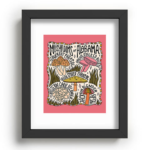 Doodle By Meg Mushrooms of Alabama Recessed Framing Rectangle