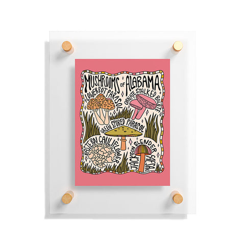 Doodle By Meg Mushrooms of Alabama Floating Acrylic Print