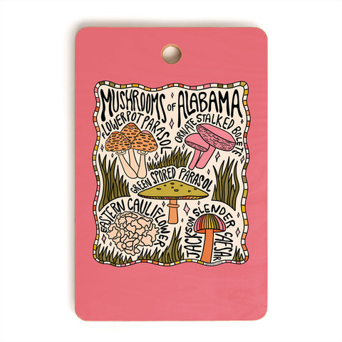Doodle By Meg Mushrooms of Alabama Cutting Board Rectangle