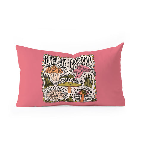 Doodle By Meg Mushrooms of Alabama Oblong Throw Pillow