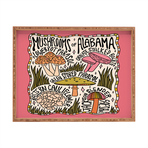 Doodle By Meg Mushrooms of Alabama Rectangular Tray