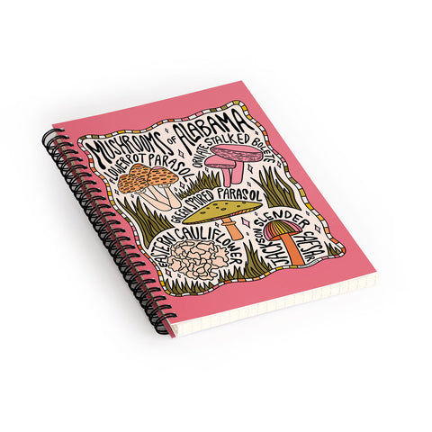 Doodle By Meg Mushrooms of Alabama Spiral Notebook