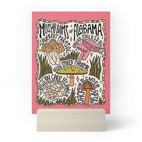 Doodle By Meg Mushrooms of Alabama Mini Art Print