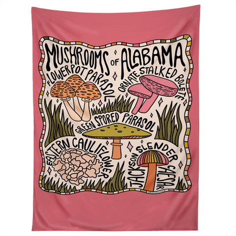 Doodle By Meg Mushrooms of Alabama Tapestry